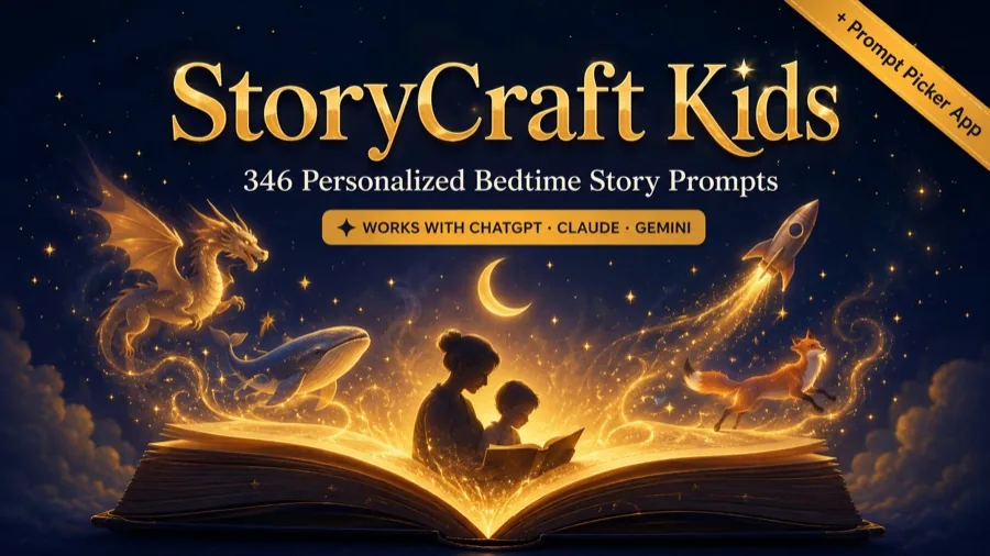 StoryCraft Kids bedtime story prompts cover art